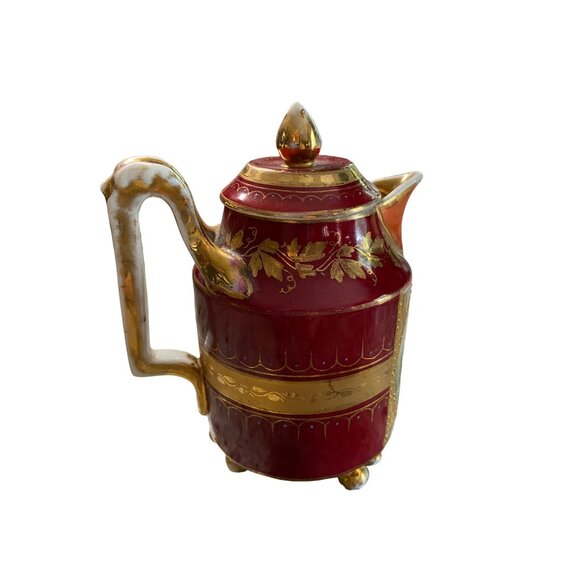 Royal Vienna Austria Antique Porcelain Footed Creamer Gold Trim Gilded Scene - Picture 4 of 7